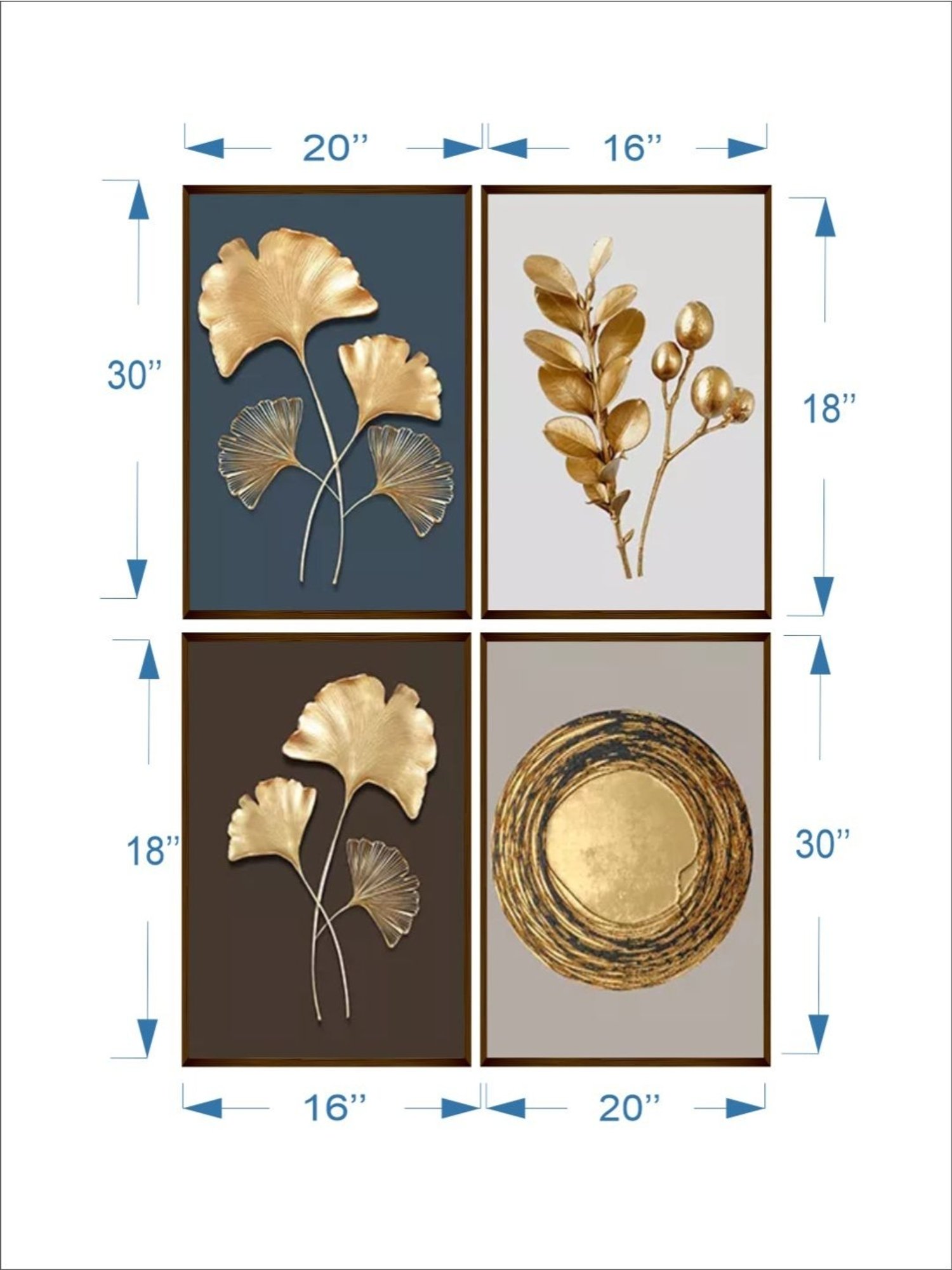 The Art House Abstract Multicolor Canvas Wall Painting - Set of 4