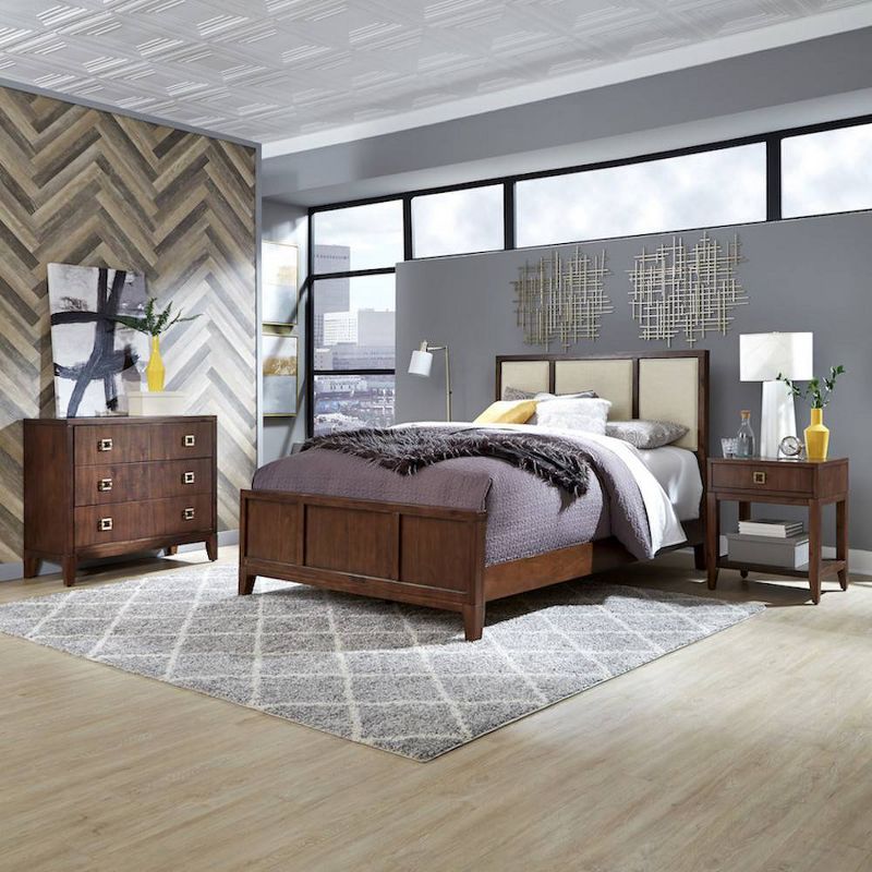 Queen Bungalow Bedroom Set Medium Brown - Home Styles