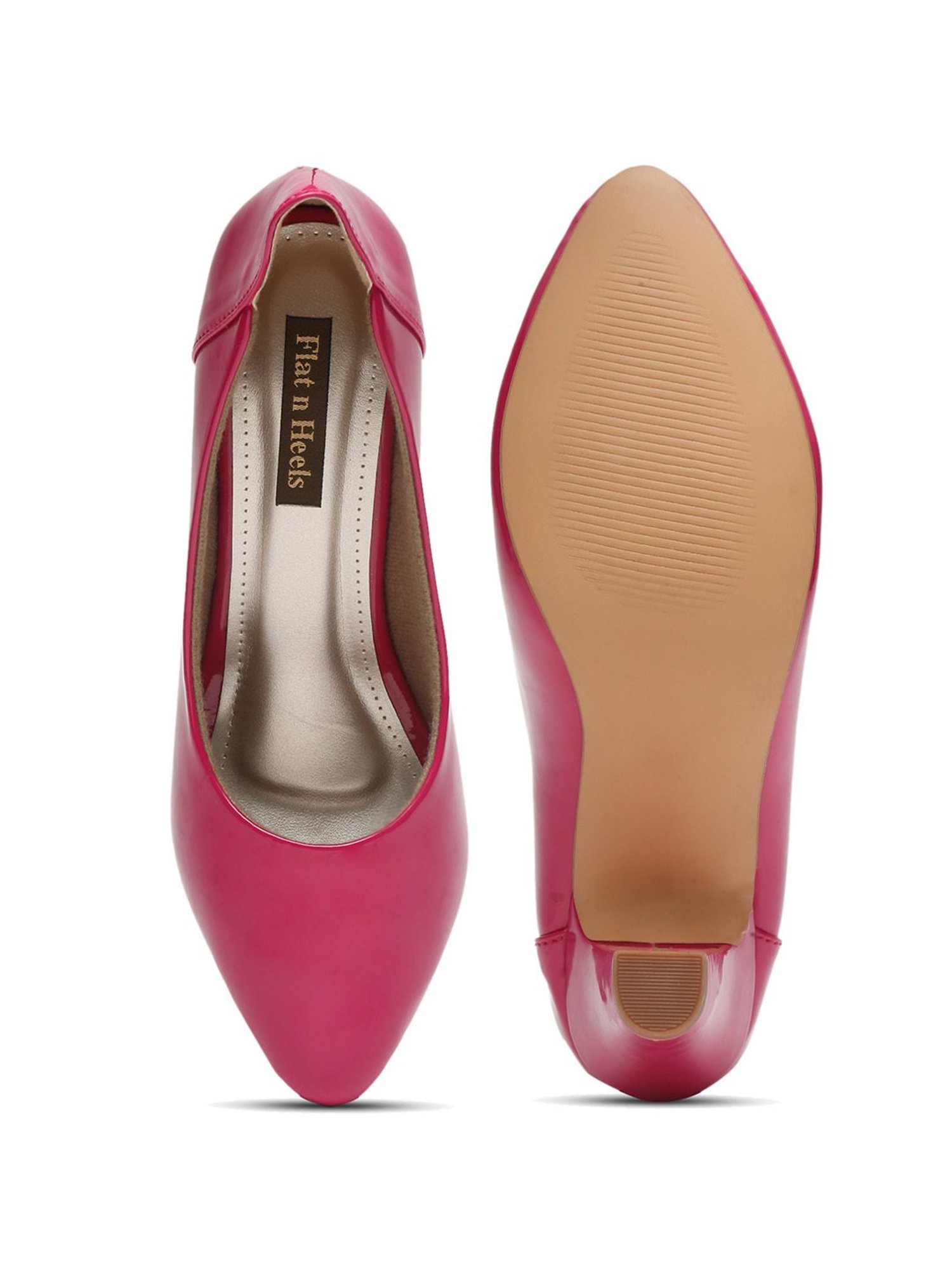 Flat N Heels Women's Pink Formal Pumps