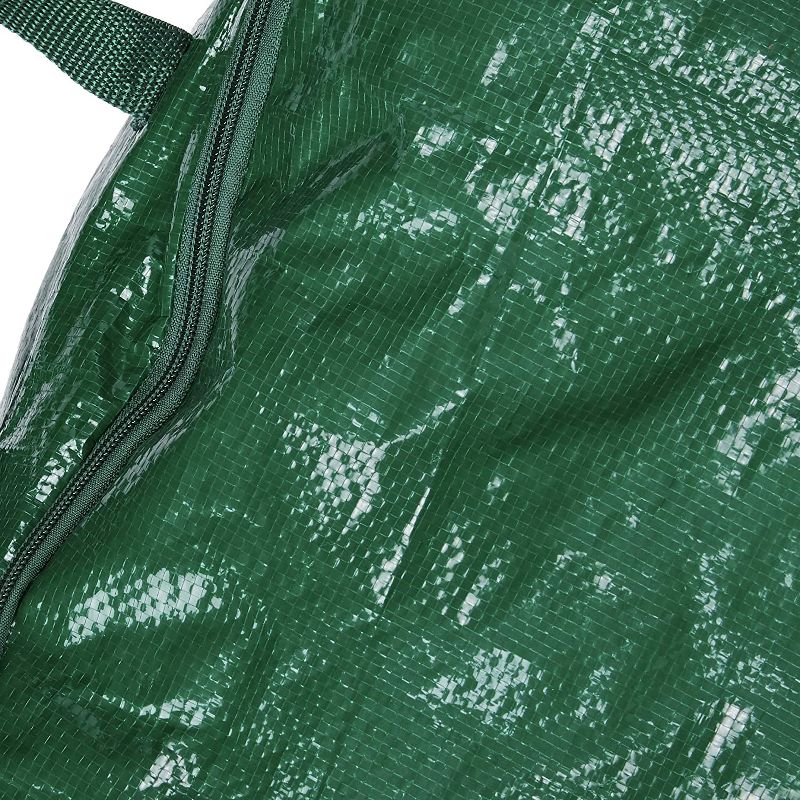 Homz 30 Inch Diameter Seasonal Holiday Organizer Christmas Wreath Polyester Woven Fabric Zippered Storage Bag Container, Green (6 Pack)