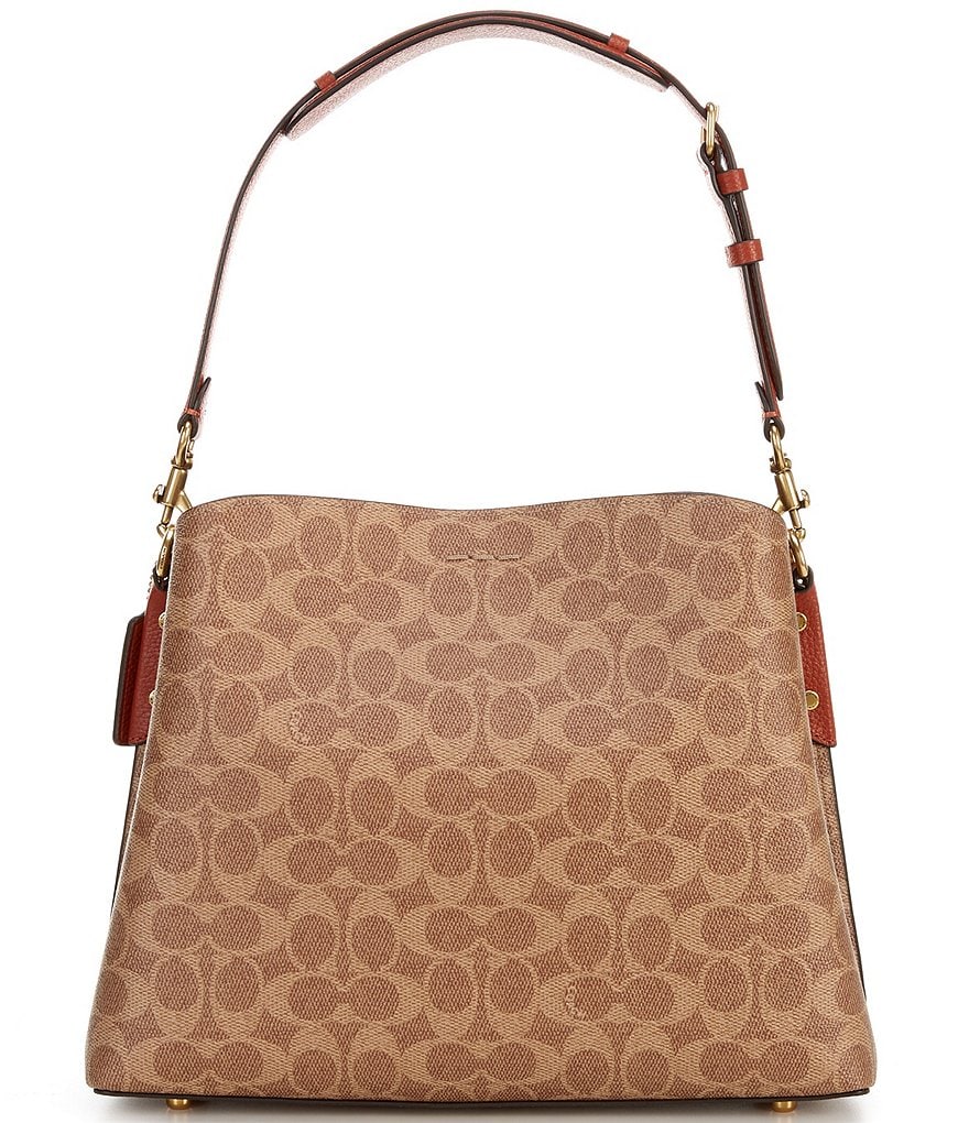 COACH Signature Coated Canvas Willow Shoulder Bag