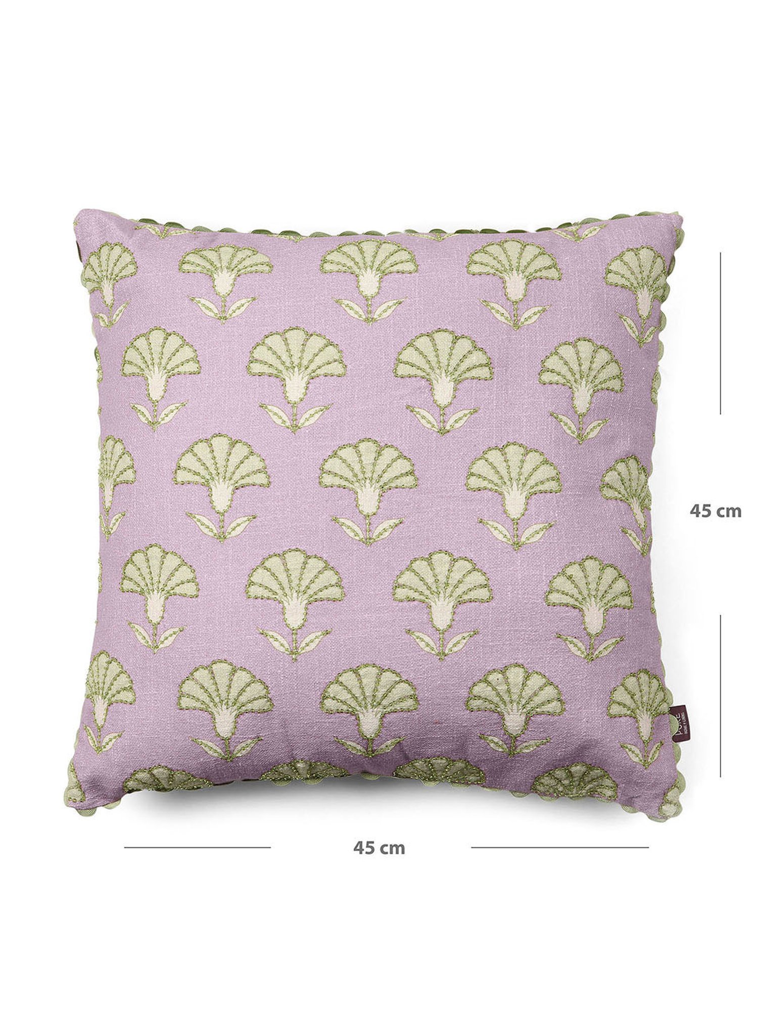 Pure Home and Living Purple Cotton Printed Cushion Covers