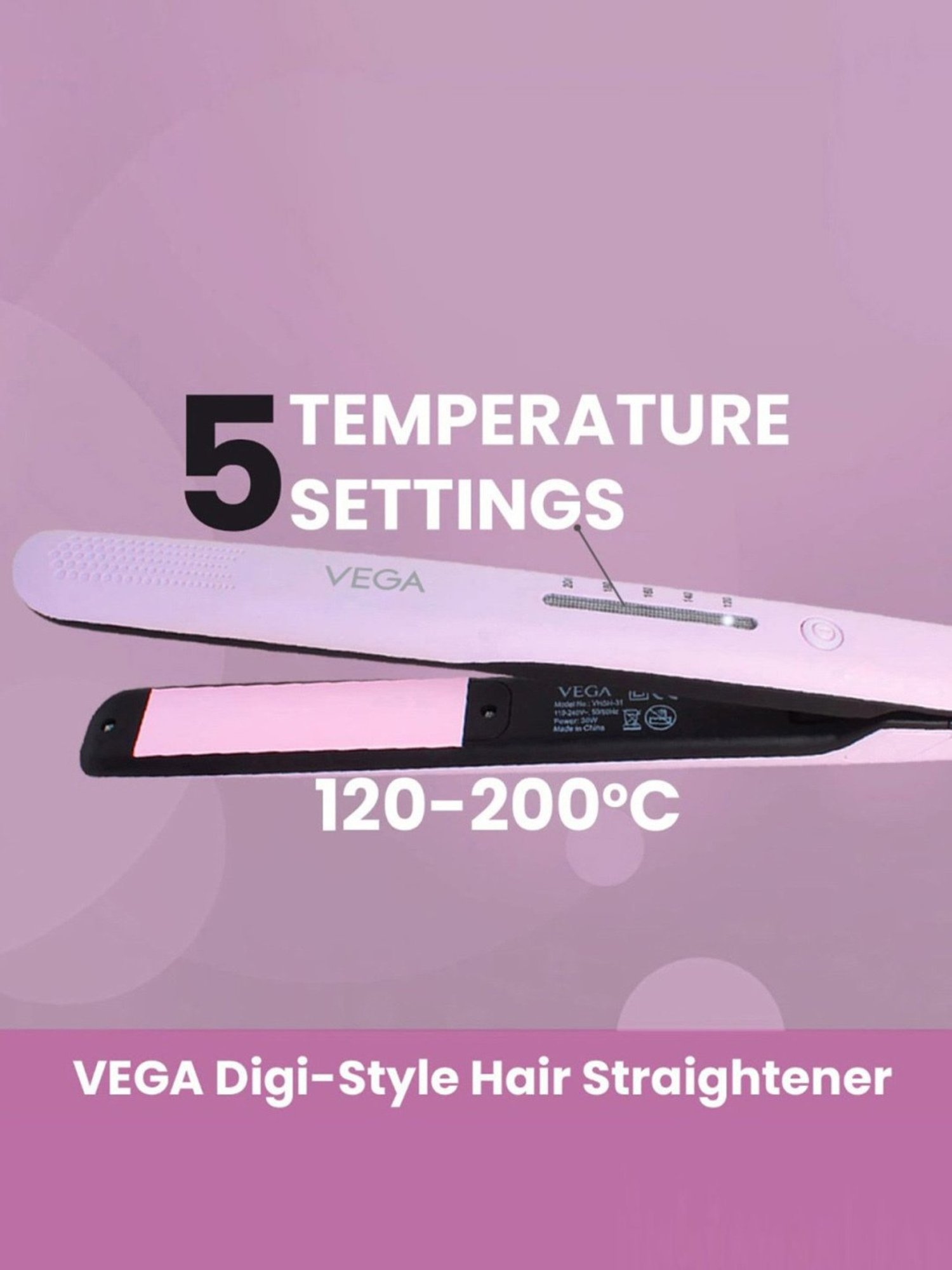 Vega VHSH-31 Digi Style Hair Straightener (Purple)