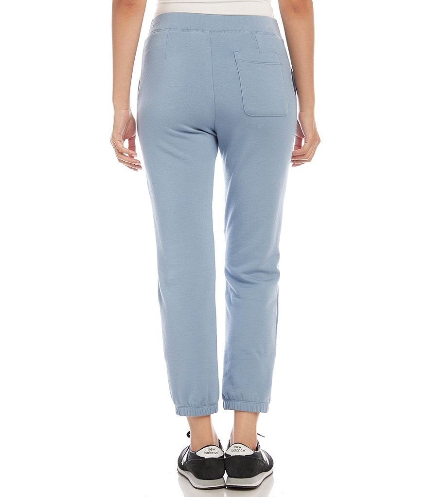 Karen Kane Fleece Knit Faux Fly Side Pocket Pull-On Sweatpants