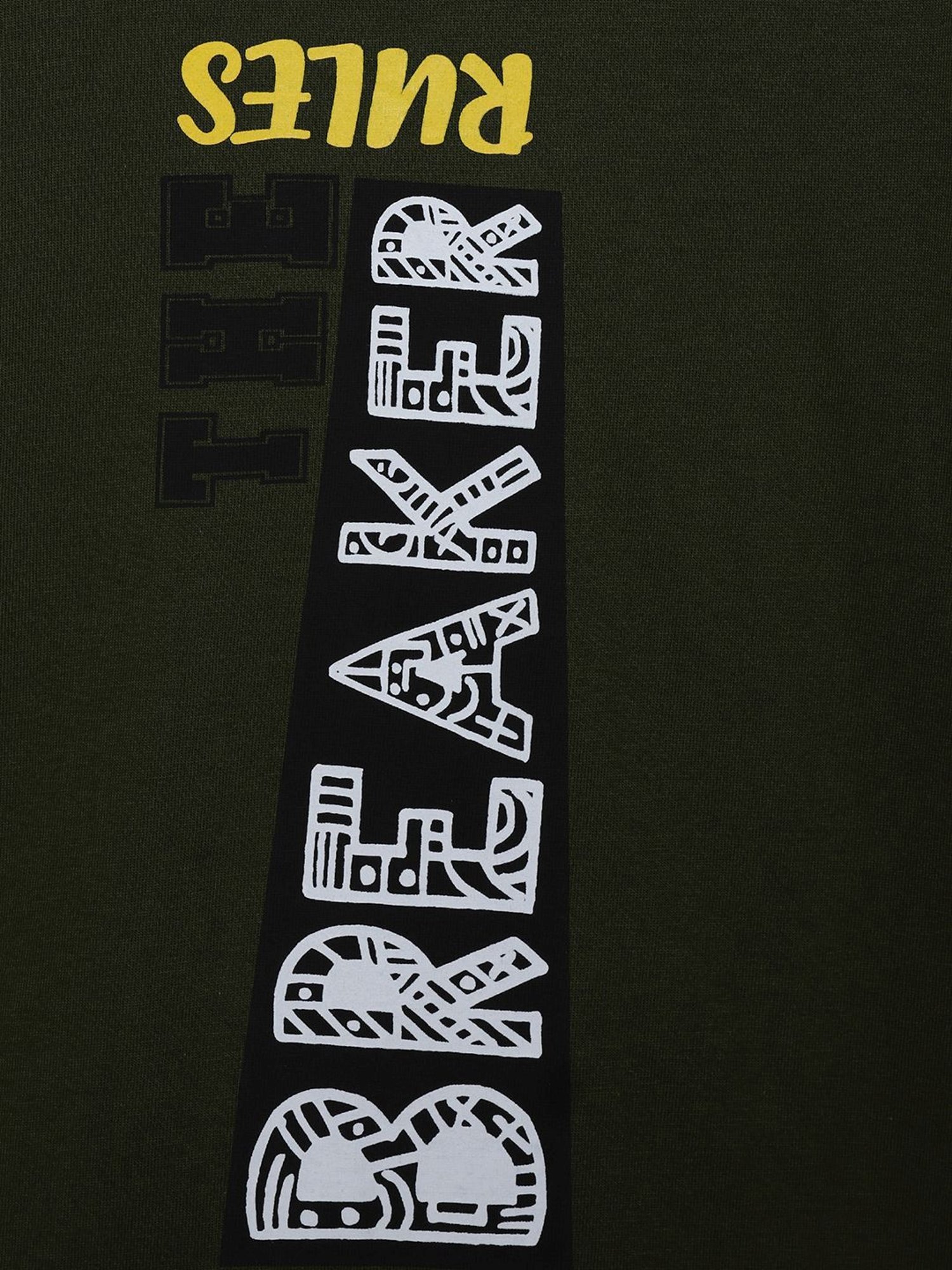 Kiddopanti Kids Green & Yellow Cotton Printed Full Sleeves T-Shirt