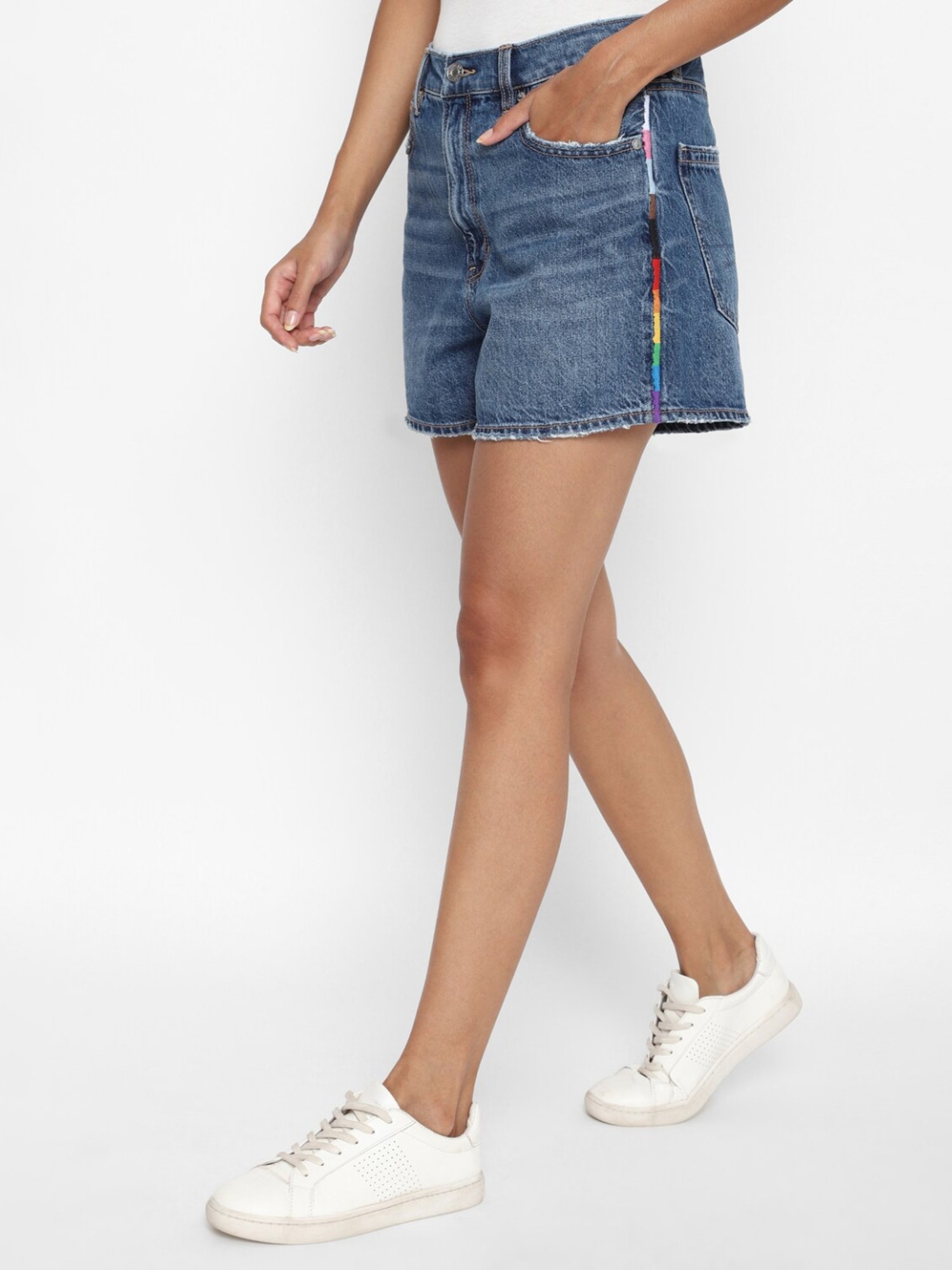 American Eagle Outfitters Blue Cotton Shorts