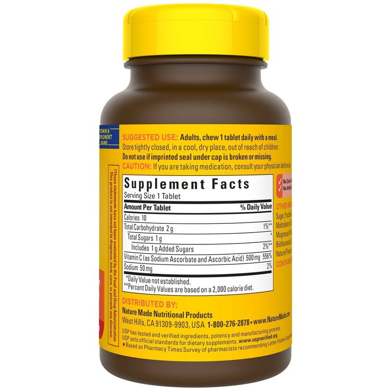 Nature Made Chewable Vitamin C 500 mg Tablets - 60ct