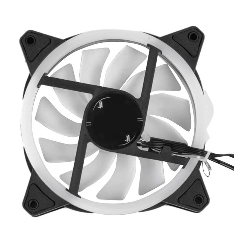 RGB Chassis Fan 120mm Cooling Cooler Fan with Controller for Computer Discoloration Colorful Cooling Chassis Fan 2 Pcs