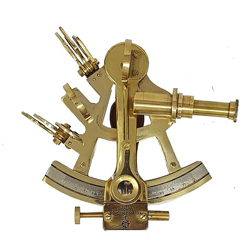 Sextant Navigation Instrument Sextante Navegacion Marine Sextant in Hardwood Gift Box 4 inches Shiny Brass