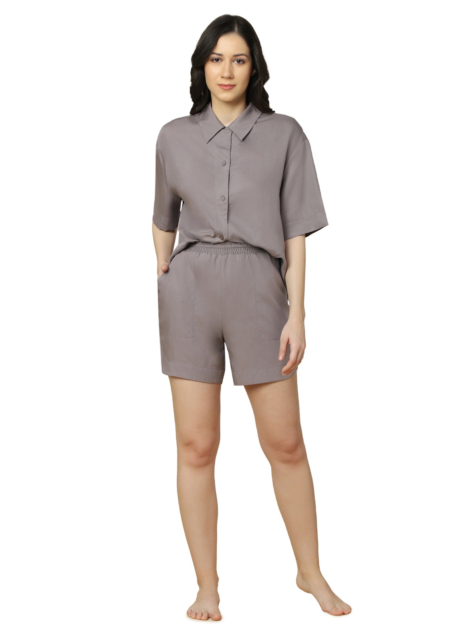 Triumph Grey Plain Shorts