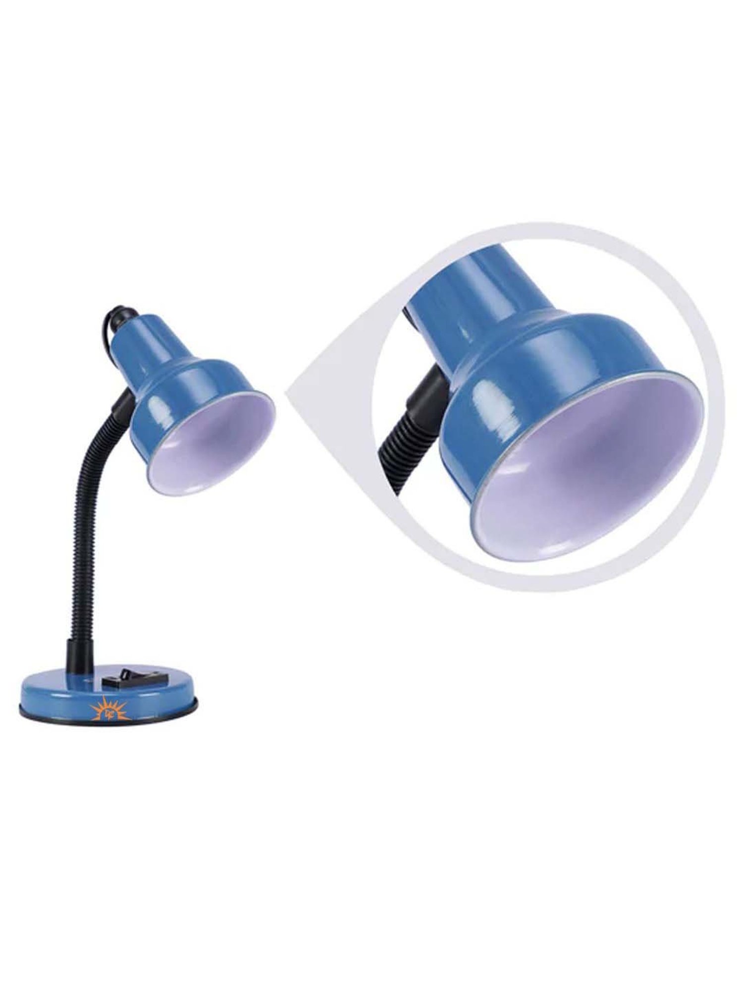 DecorativeRay Blue Iron Study Table Lamp - Set of 1