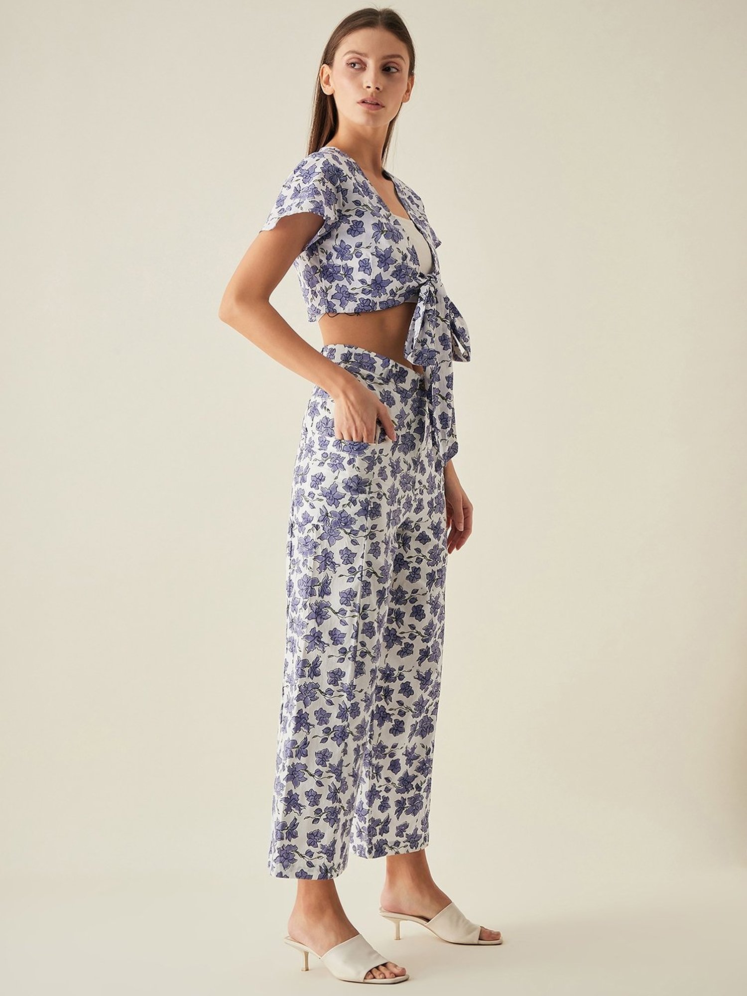 Arras Lilac Panelled Pants