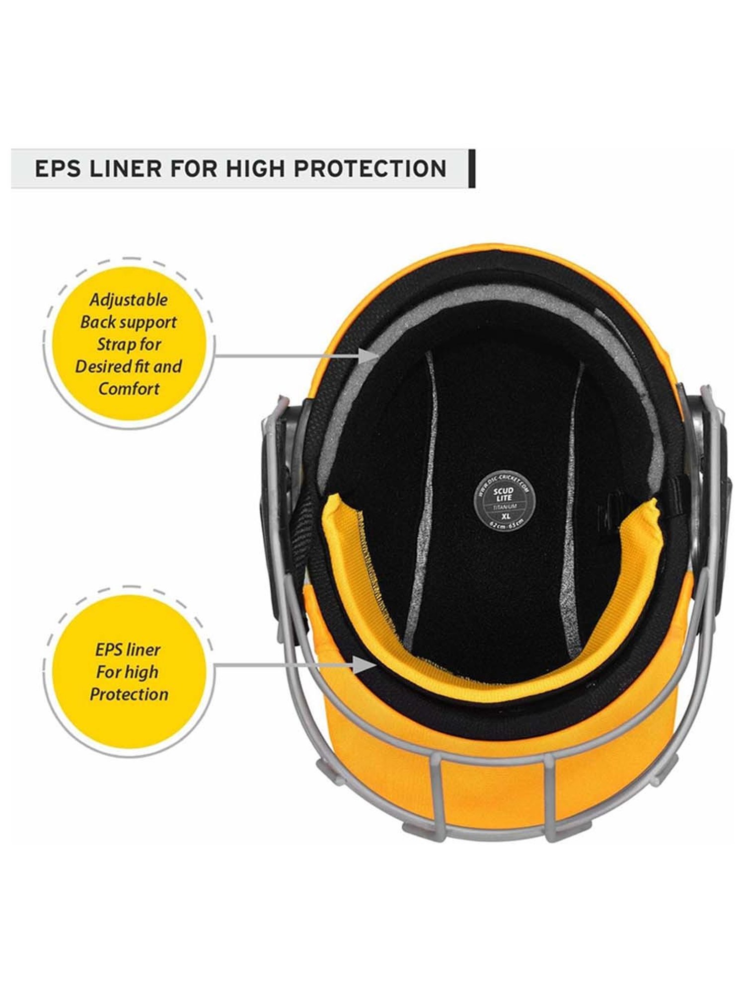DSC Scud LITE Titanium Premium Cricket Helmet with Neck Guard Size - L
