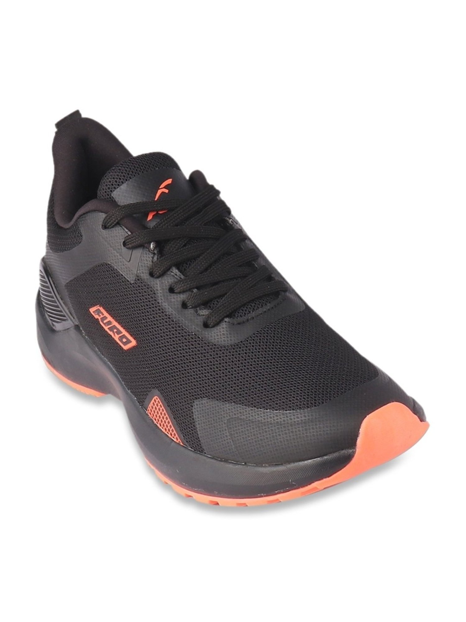 Furo By Red Chief Men's Black Running Shoes