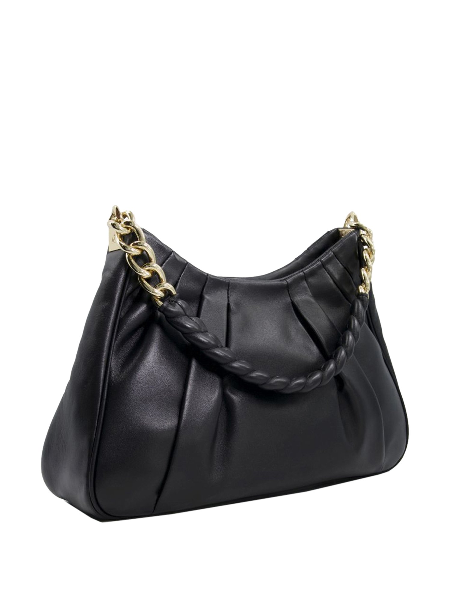 DUNE LONDON Black Solid Medium Hobo Handbag