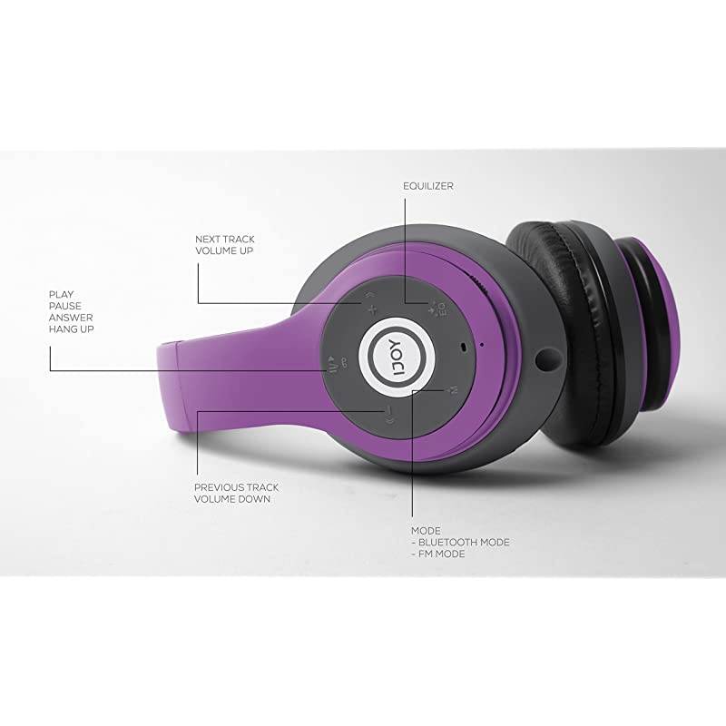 Matte Rechargeable Wireless Bluetooth Foldable Over Ear Headphones with Mic, EDM