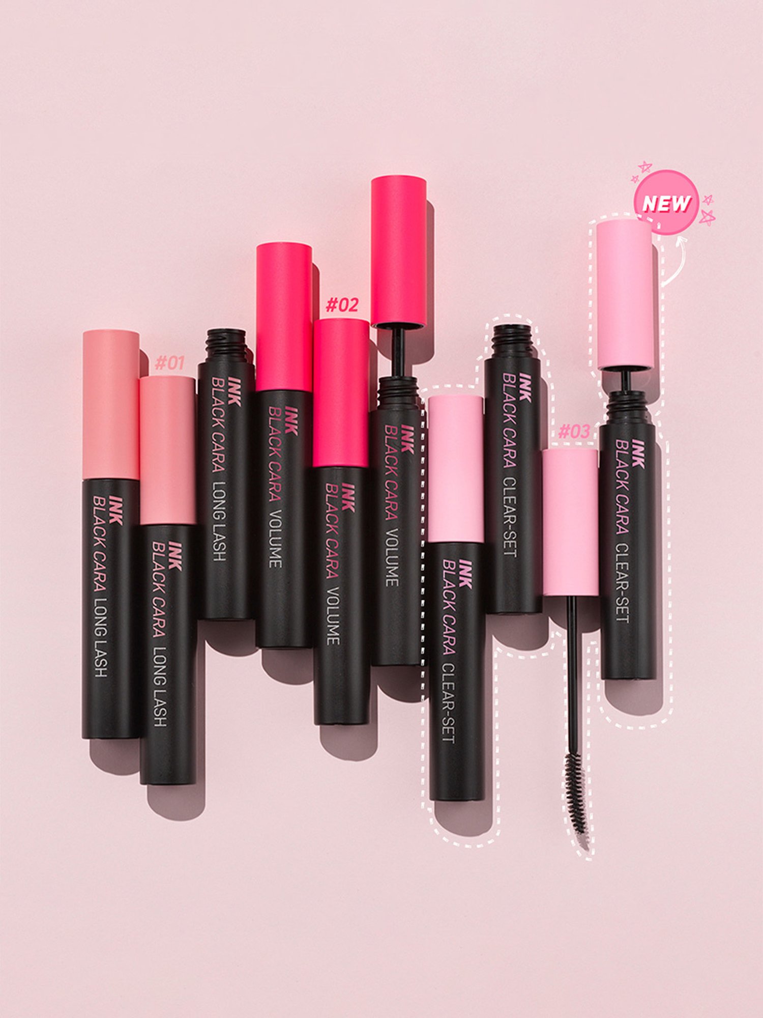 Peripera Ink Black Cara Mascara #03 Clear-Set Curling - 8 gm