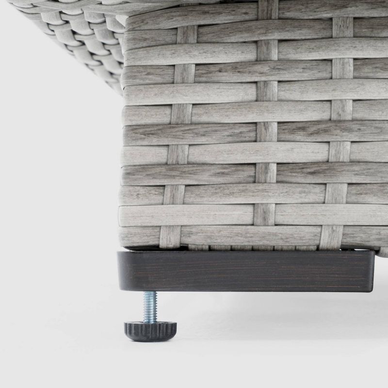 Cannes 5-Piece Wicker Patio Chat Furniture Set - Blue