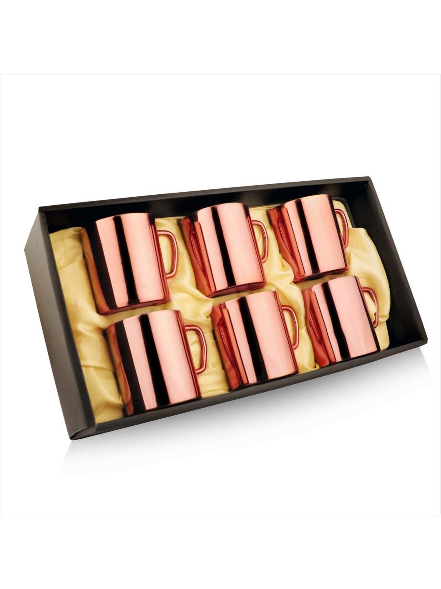 FnS Rose Gold Stainless Steel Coffee Mug (0.3 L) - Set of 6