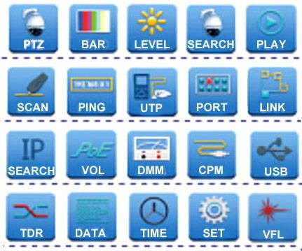 3.5" LCD CCTV Tester for IP & Analog camera testing with function of PTZ, UTP Cable Test, POE Test, Digital Multimeter and cable scan