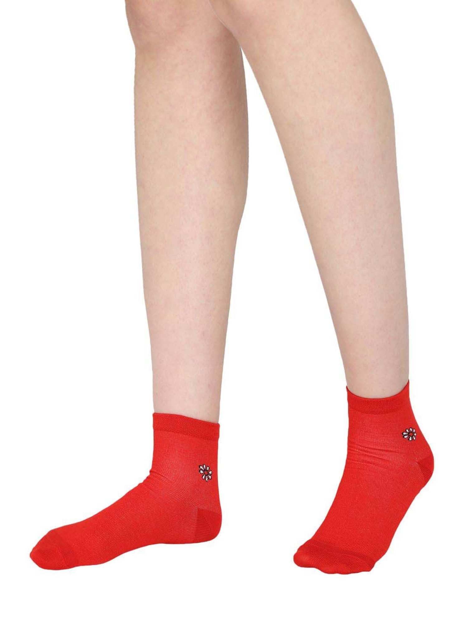 Bodycare Red Ankle Socks - Pack Of 3