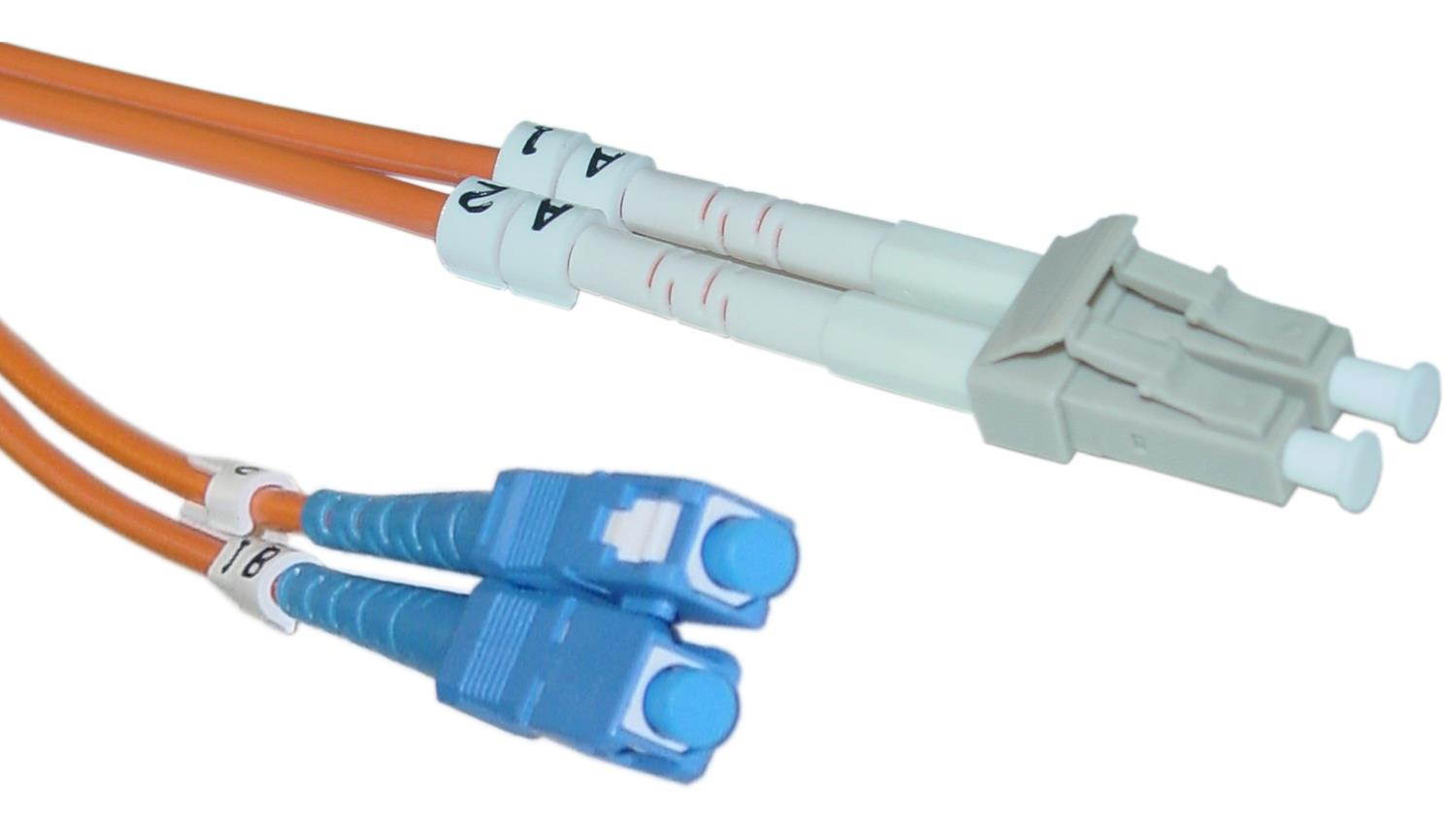 Offex Fiber Optic Cable, LC / SC, Multimode, Duplex, 62.5/125, 3 meter (10 foot)