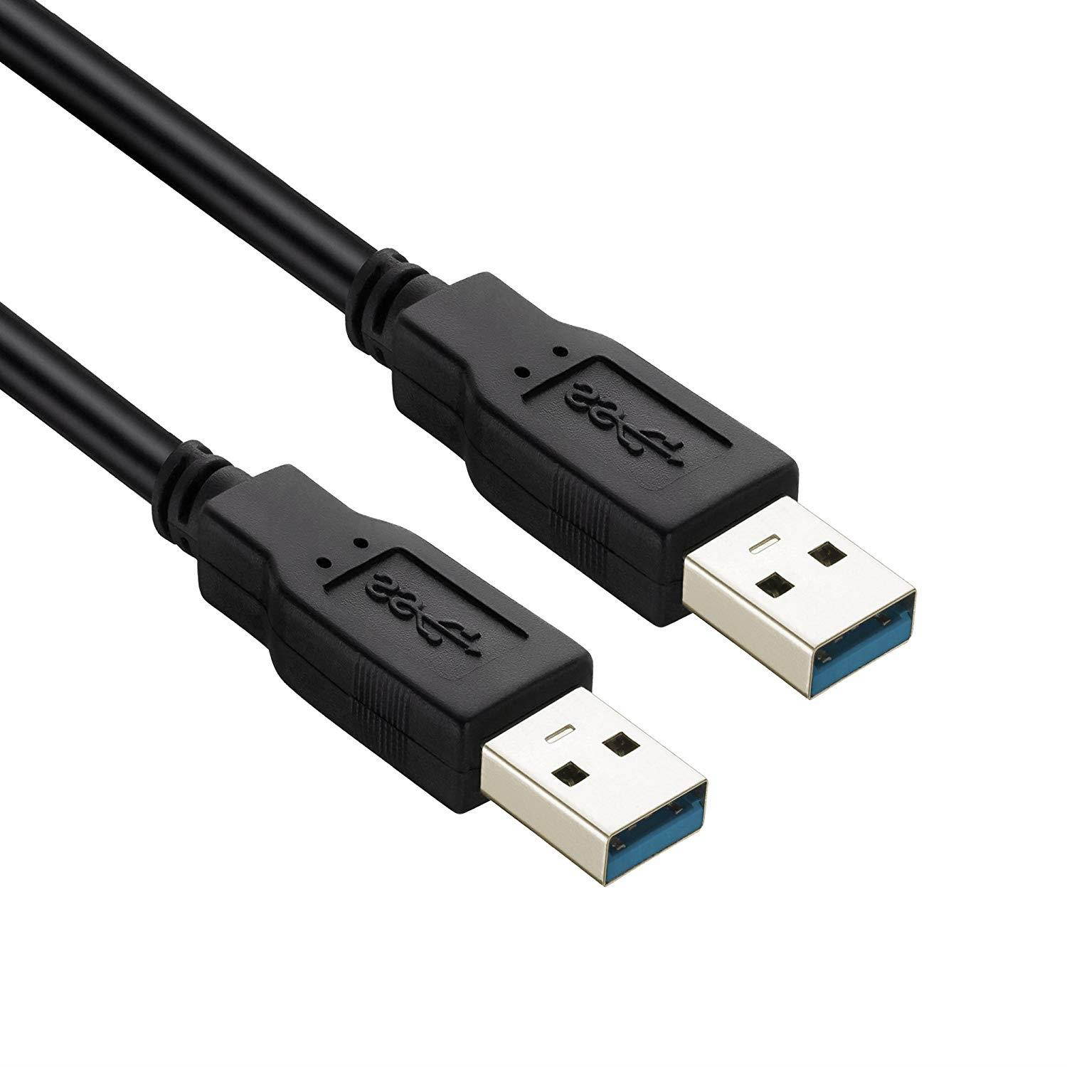USB A to A,NC XQIN USB 3.0 Cable Male to Male USB to USB Cord for Data Transfer Hard Drive Enclosures, Printers, Modems, Cameras 10 Feet