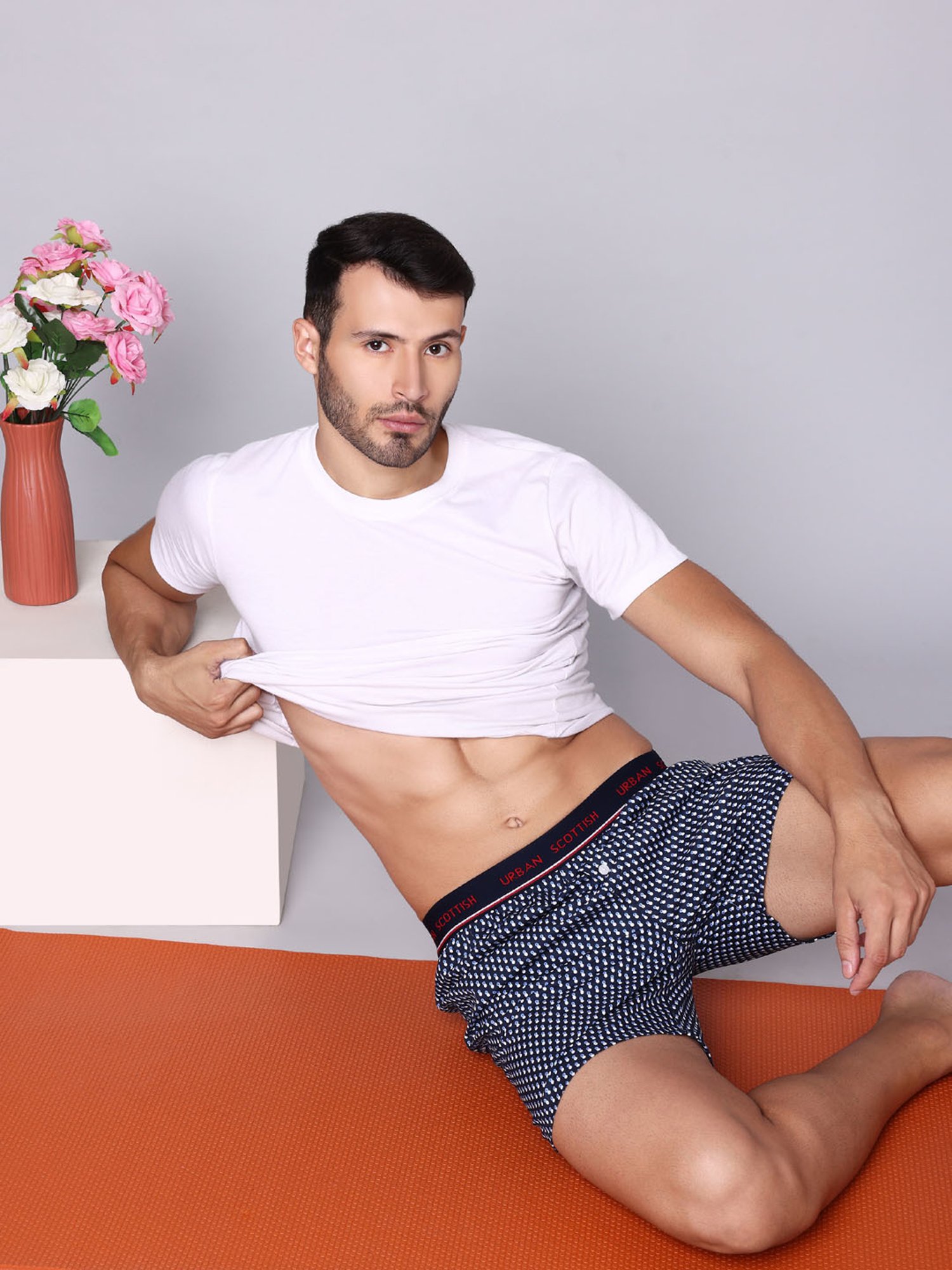 Urban Scottish Multi Cotton Regular fit Print Boxers -Pack of 2