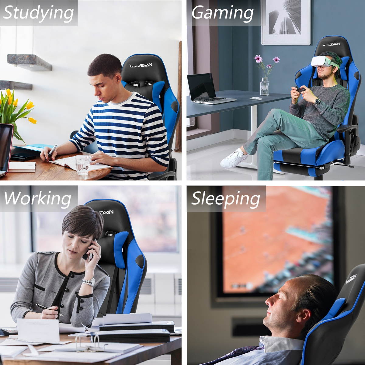 RESPAWN Sidewinder Gaming Chair, PU Leather, in Rage Red (RSP-125-RED)