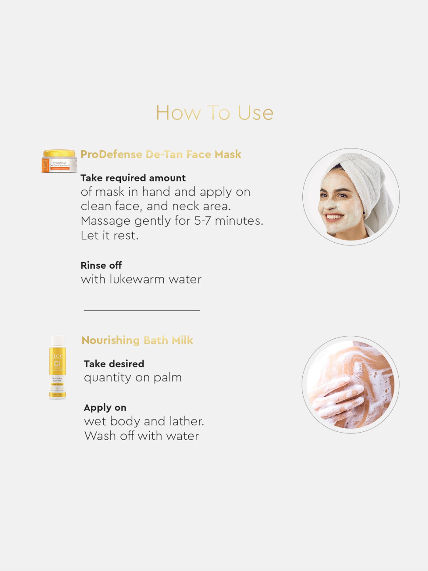 VLCC Clinic Nourishing Bath Milk & De-tan Face Mask Combo