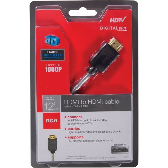 Voxx Accessories 12' Digital Hdmi Cable DH12HHF Unit: EACH
