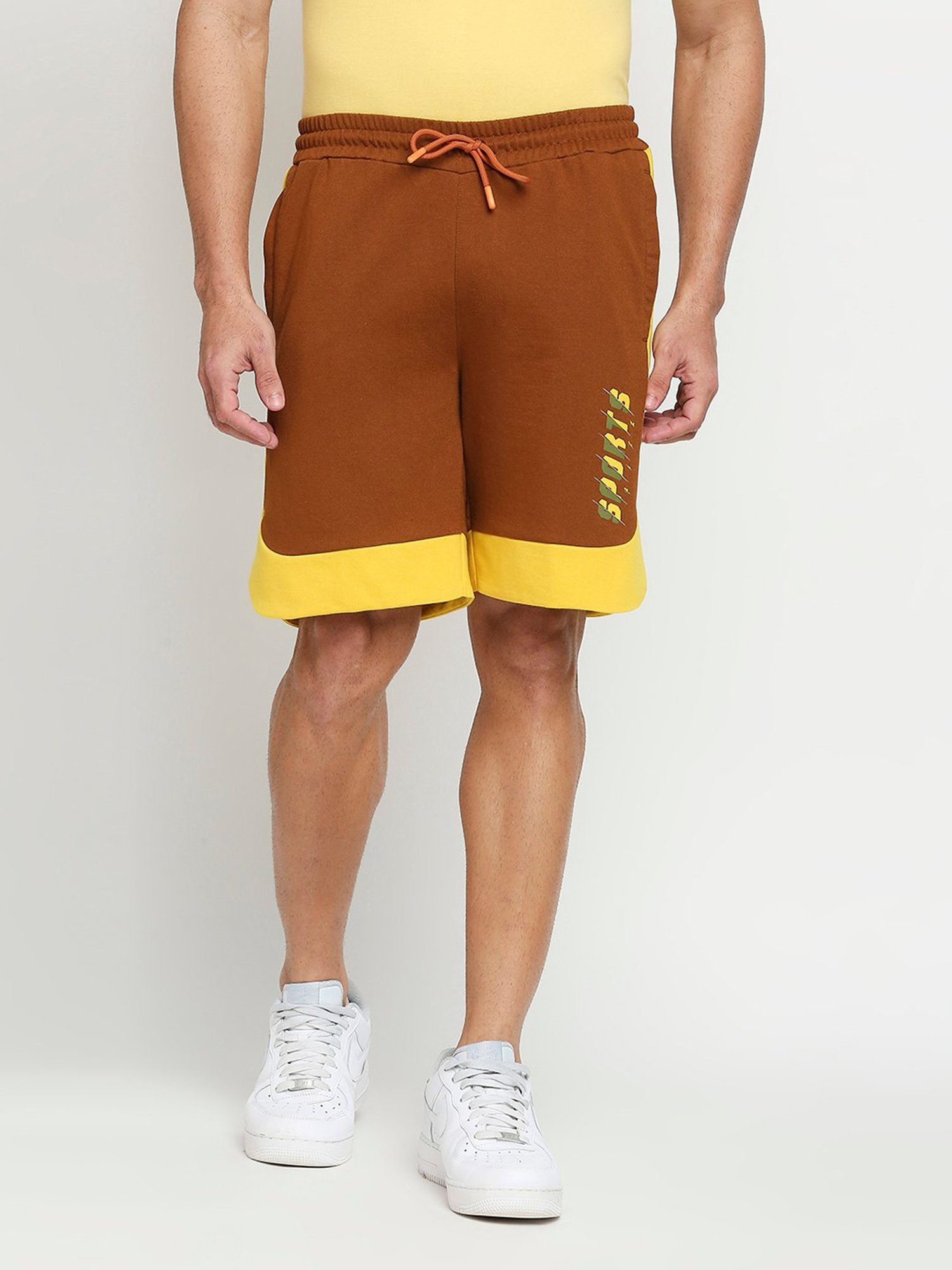 Fitz Brown Slim Fit Shorts