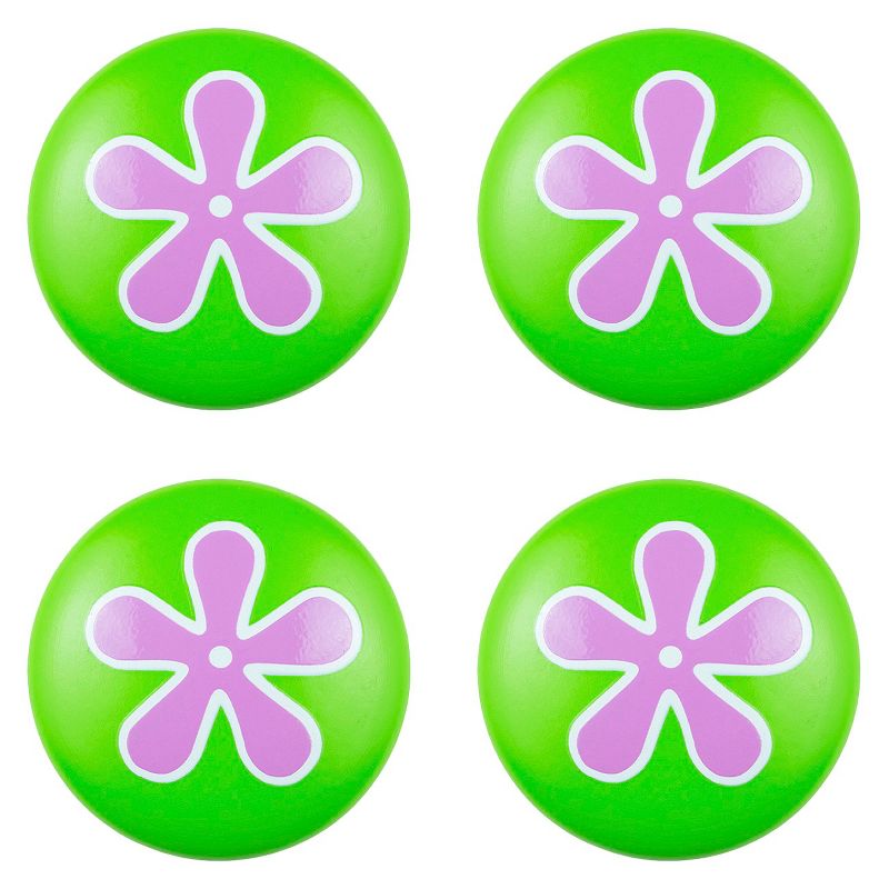 Sumner Street Home Hardware 4pc Flower Painted Knob Green