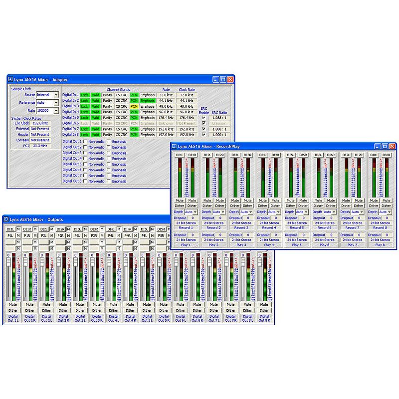 Lynx AES16e PCI Express Card