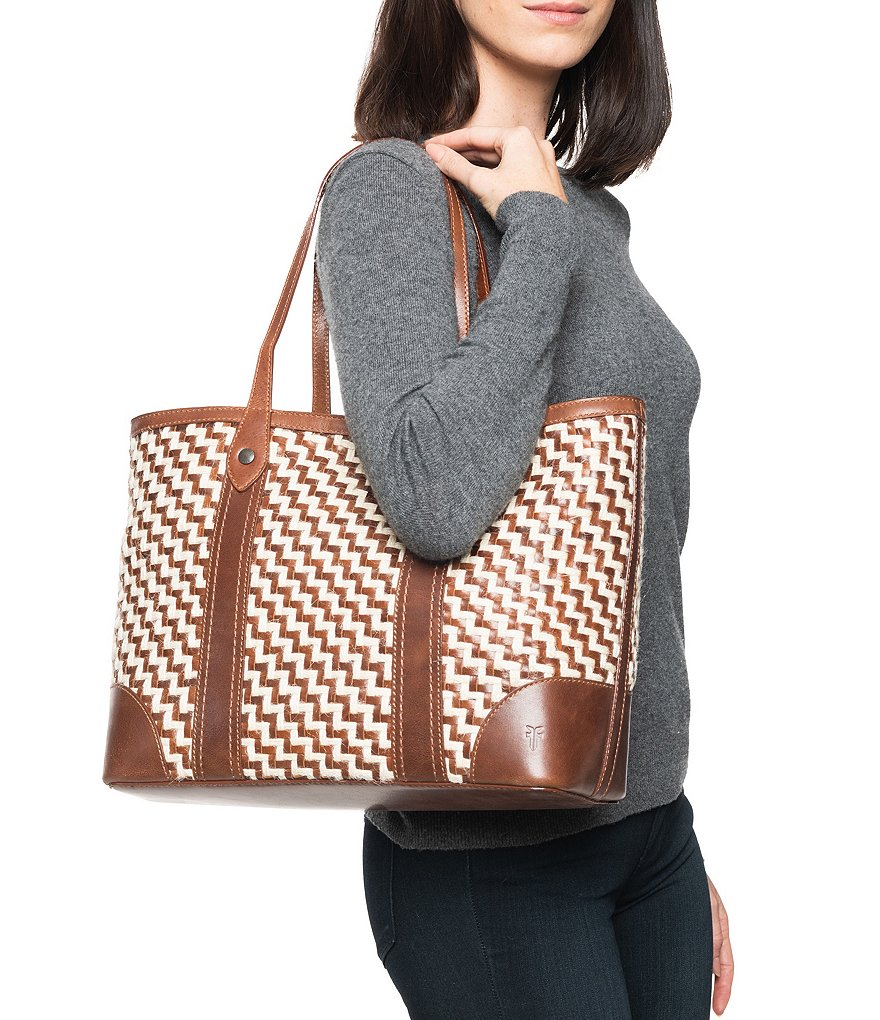 Frye Melissa Woven Shopper Tote Bag