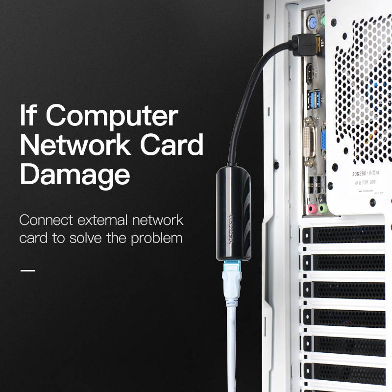 Vention USB 3.0 Network Adapter,USB 3.0 to RJ45 Ethernet Gigabit 10/100/1000 LAN Network Adapter MacBook, Mac Pro,XPS, Surface Pro, USB Flash, Mobile HDD, and More