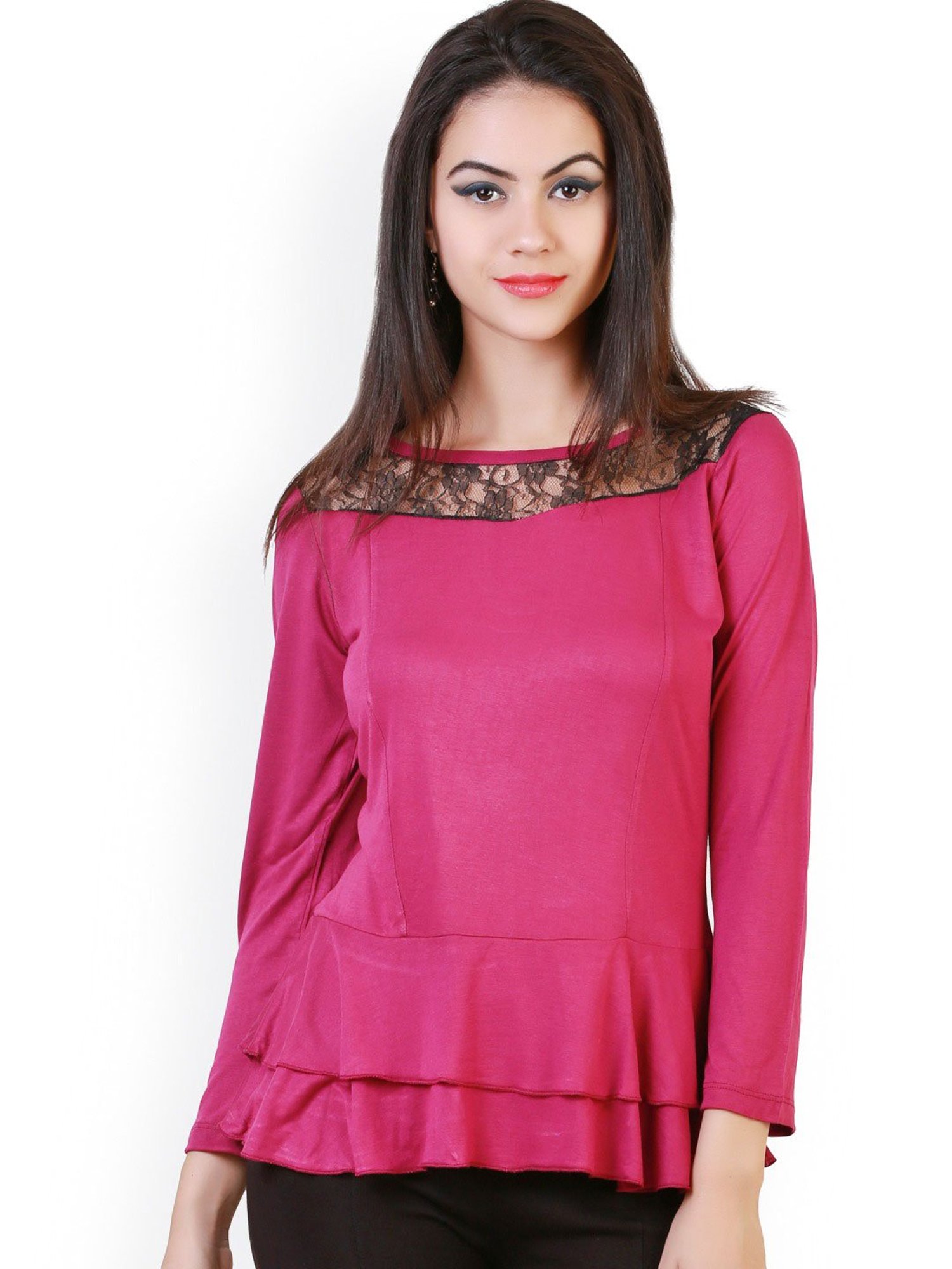 Belle Fille Pink Lace Top