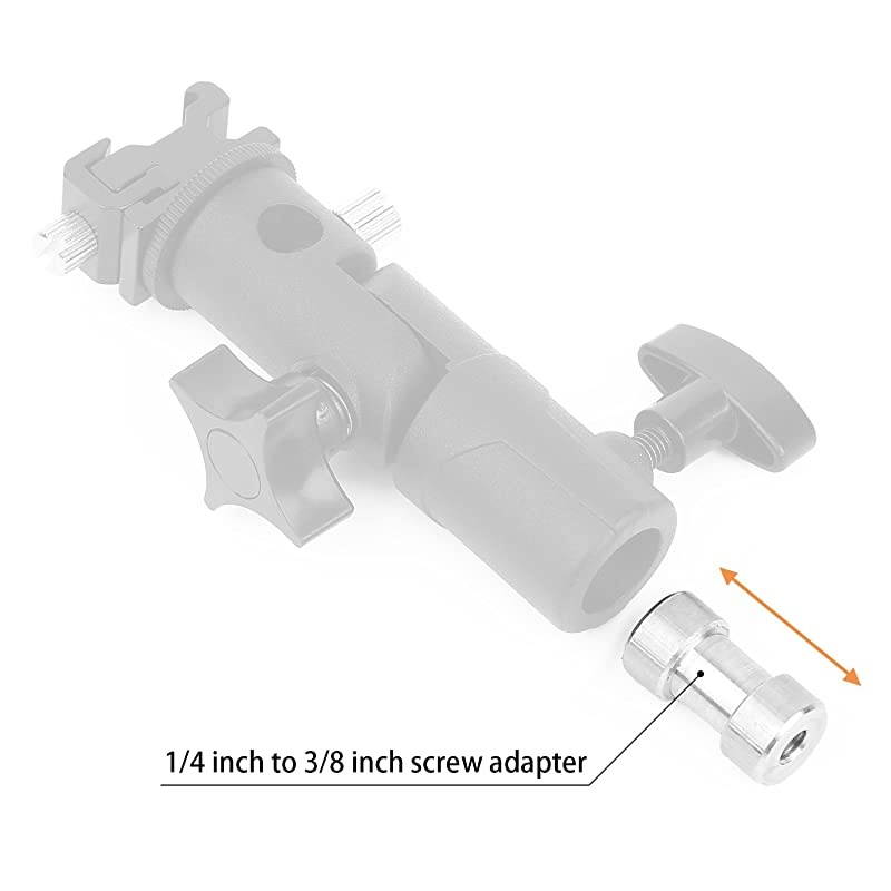 14 to 38 Screw Adapter Converter Threaded Screws Adapter Spigot Screw Mount Set for Camera Tripod Monopod Ballhead Flash Light Stand Shoulder Rig