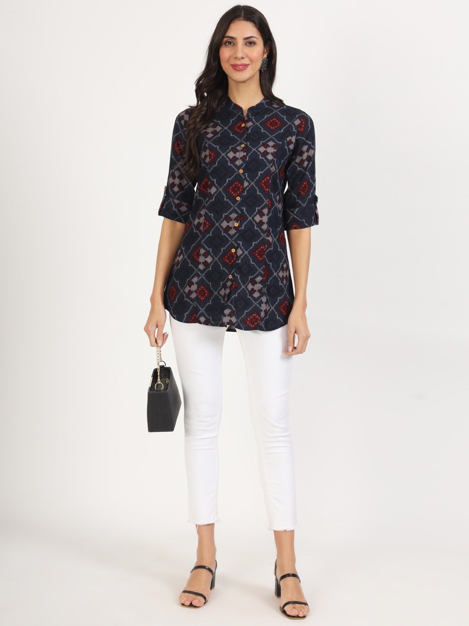 Divena Navy Printed Tunic