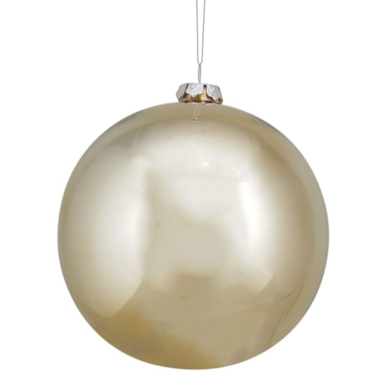 Ganz 5.5" Shiny Soft Glass Ball Christmas Ornament - Gold
