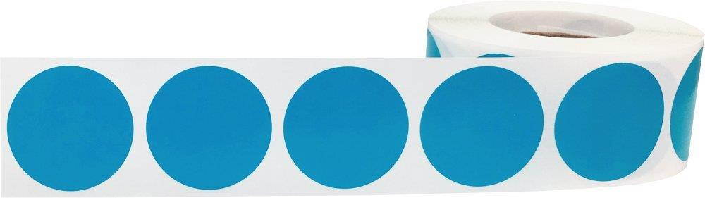 Color Coding Labels Aqua Round Circle Dots for Organizing Inventory 1 inch 500 Total Adhesive Stickers