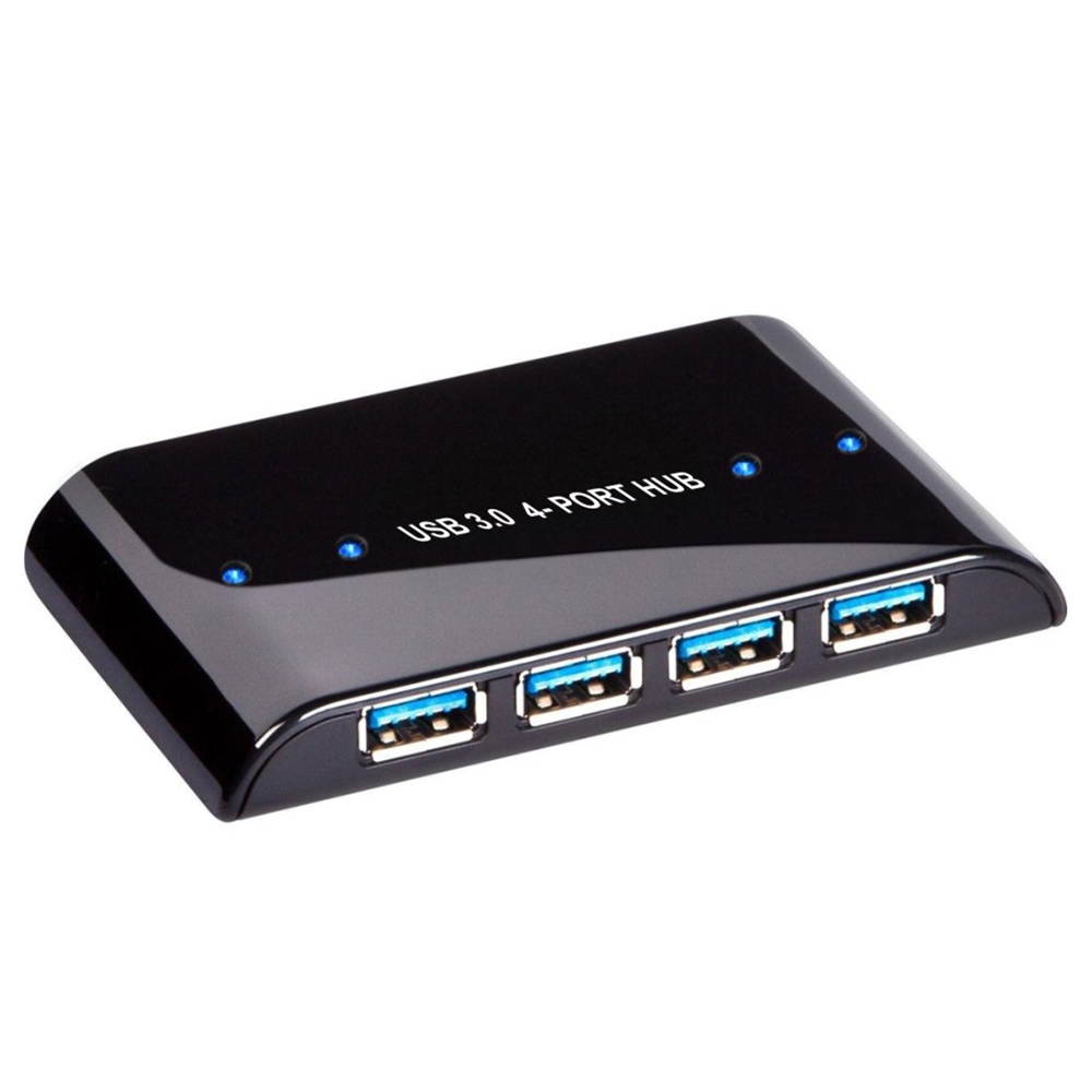SEDNA - USB 3.0 4 Port Hub, Low Cost Portable Slim Design, Black ( SE-USB3-HUB-314-BK)