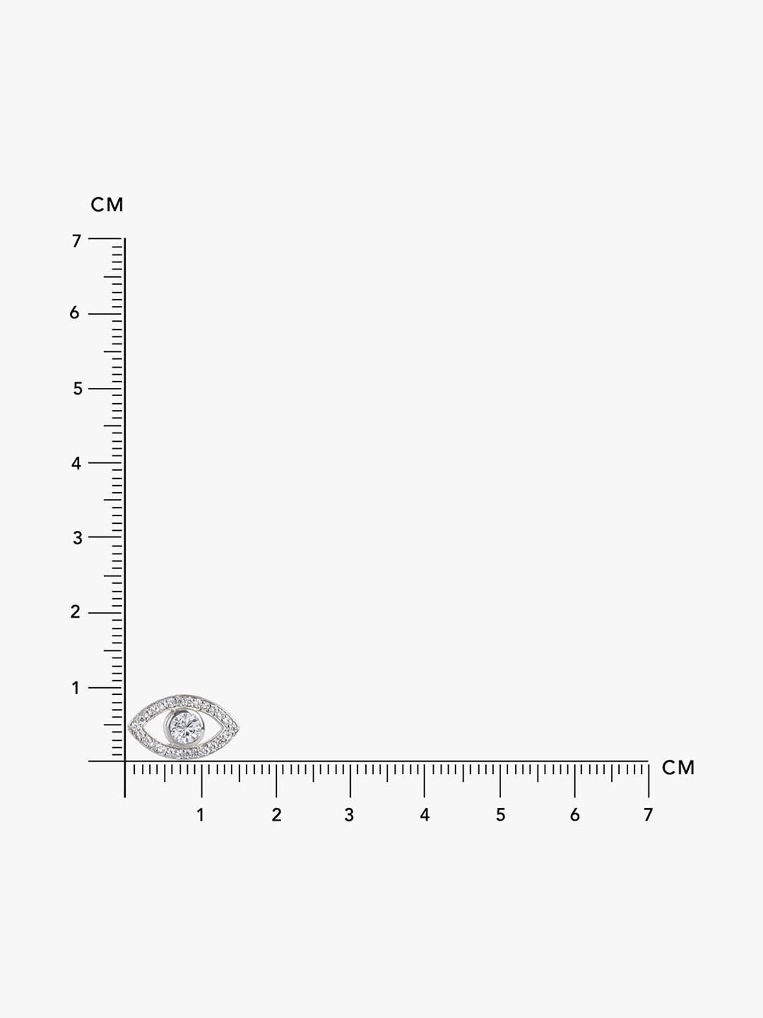 March by FableStreet Sterling Silver White Evil Eye Stud Earrings for Women