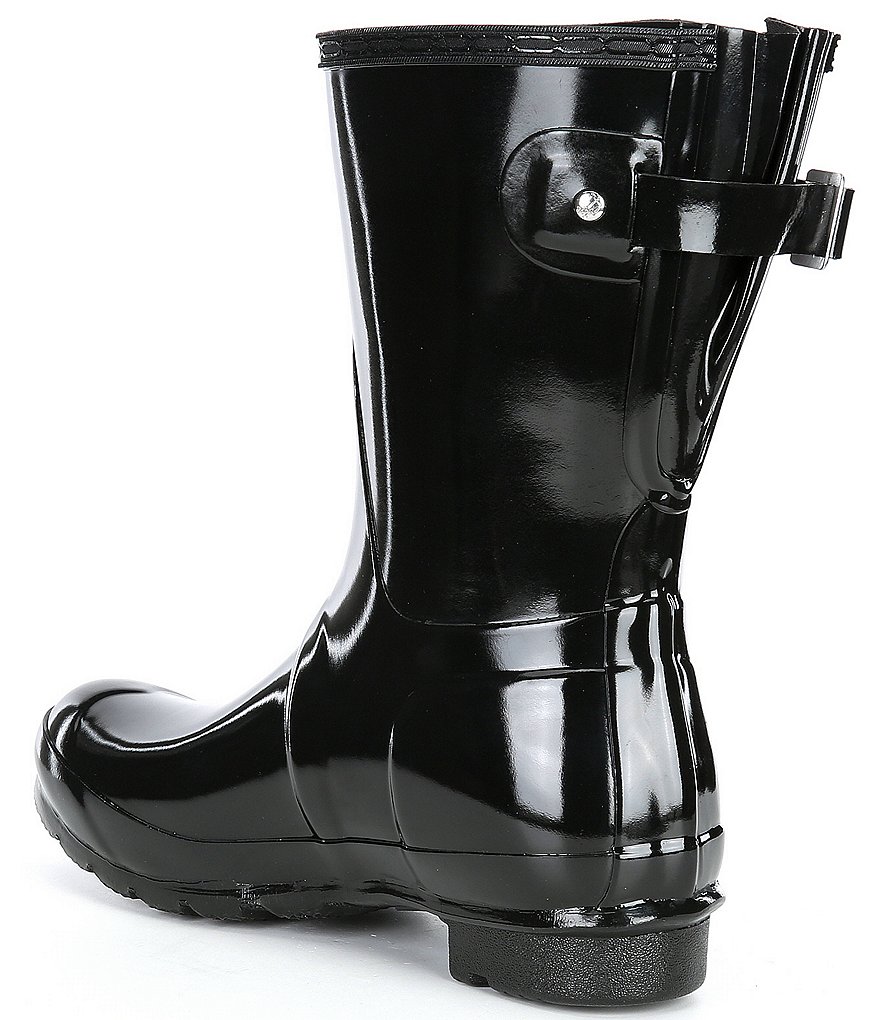 Hunter Back Adjustable Short Gloss Rain Boots