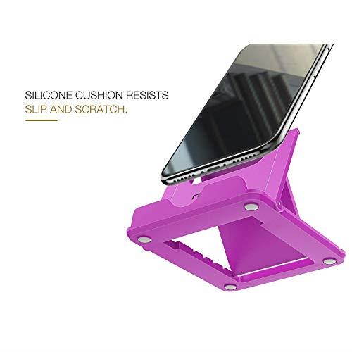 PhoneTablet Stand Foldable Desktop Holder for Devices611 Fit iPhone 11 Pro Max11 Pro11 iPad 102 2019 iPhone XsXs MaxXrX iPad Air 3 Mini 5 Galaxy Note 10 Plus PurpleSmall Size