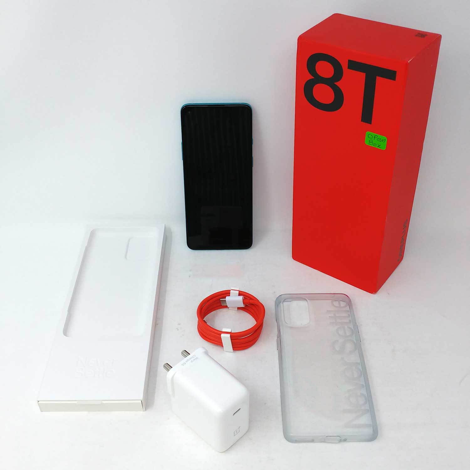 OB OnePlus 8T 5G 128GB Dual SIM KB2001 GSM Factory Unlocked 6.55 in Fluid AMOLED Display 8GB RAM Quad Camera Smartphone - Aquamarine Green