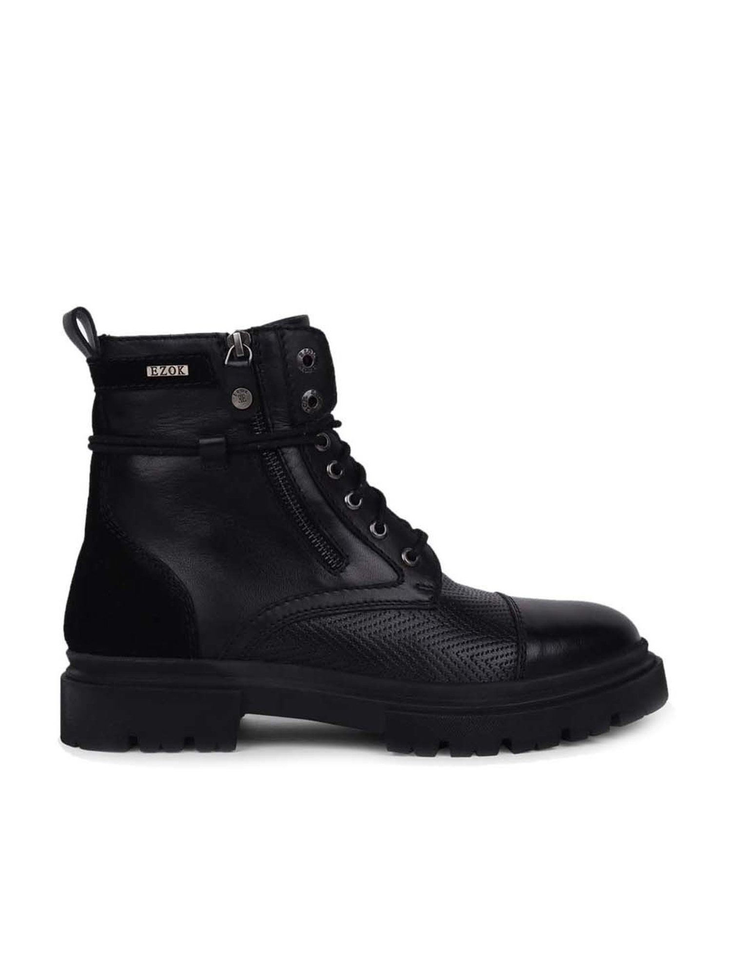 EZOK Men's Black Derby Boots