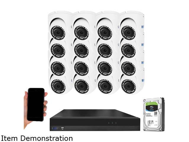 GW Security 4K 8 Channel NVR Security Camera System with 1TB HDD, 4 x 4K IP PoE 8MP Turret cameras, 100-Degrees Wide-angle, 100FT Night Vision