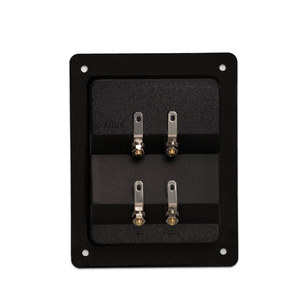 100 Goldwood Sound RGT-3100 Dual Rectangular Power Terminal Plates Gold Post Speaker Terminals
