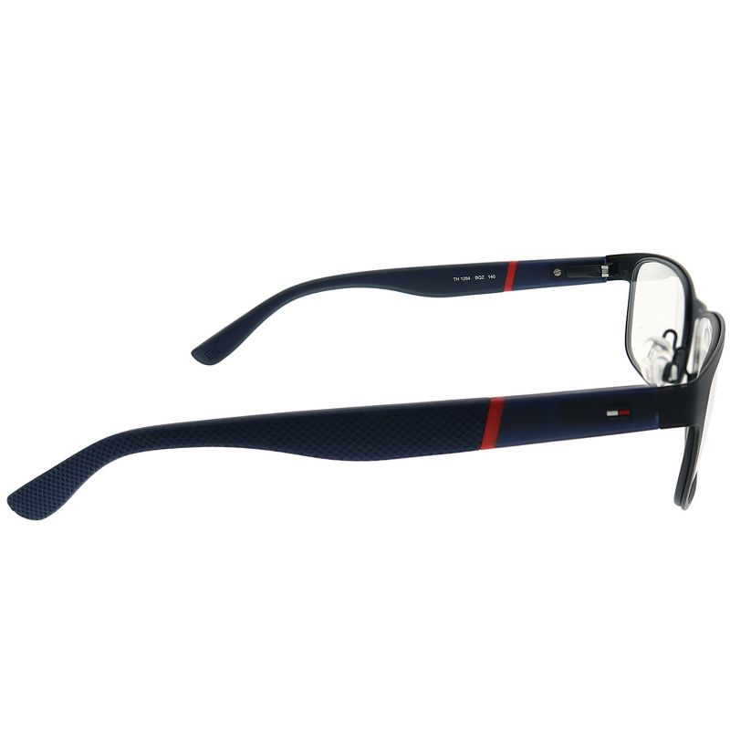 Tommy Hilfiger  BQZ Unisex Rectangle Eyeglasses Matte Blue 55mm